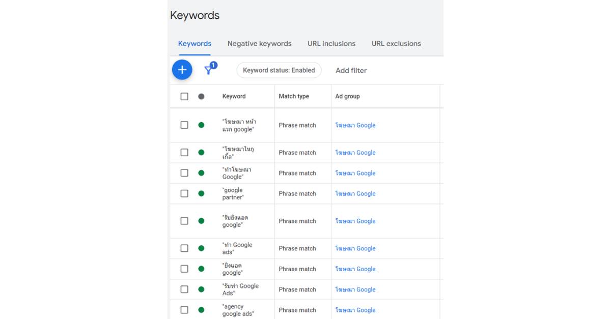 Search Terms Google Ads