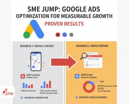 รีวิวผลงานโฆษณา Google Ads ของ SME Jump